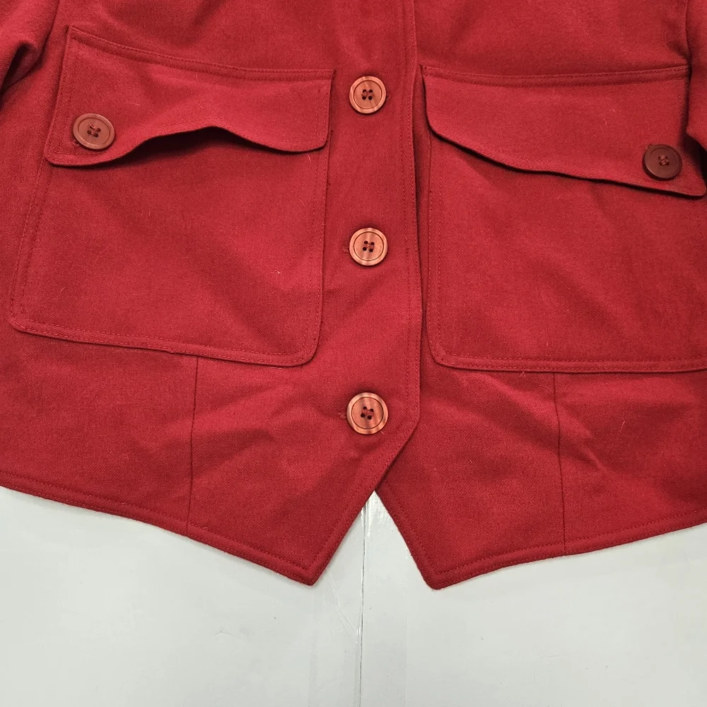Signature Expressions Red Wool Cropped Jacket Size 8